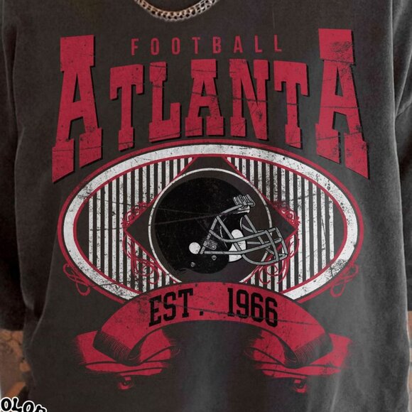 Atlanta Football Classic Look Comfort Colors T-Shirt 166 - Picture 2 of 5